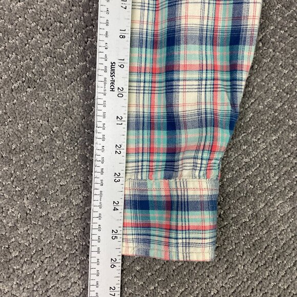 Levi's Blue and Red Plaid Casual Button Down Shirt - Picture 12 of 12